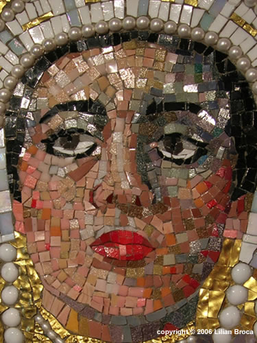 Queen Esther's Offering mosaic portrait mosaic portrait Lilian Broca